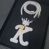 GRA Certificate Customized Jewelry 2In Sier Iced Out VVS Moissanite Letter Initial K Name Pendant
