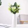 Vasi Semplice Vaso in ceramica bianca Decorazione moderna per la casa Fiore in porcellana Origami Design Disposizione