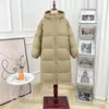 2022 Real Shot Thicken Down Jacket Women Winter Lg White Duck Down Coat Hooded Parka White Black Khaki Loose Warm Coat Female B6yh#