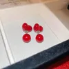 Orecchini a bottone minimalista goccia d'olio rosso amore cuore per le donne squisiti gioielli regalo dolci