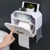 Halter GESEW Toilettenpapierhalter Tragbare Taschentuchbox Heimaufbewahrungsbox Kunststoff Wasserdichter Papierspender für Toilette Badezimmerzubehör
