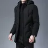 Wellsome Abbigliamento da uomo di alta qualità Nuovo marchio con cappuccio Casual Fi Lg Addensare Outwear Parka Giacche invernali Giacca a vento Cappotti 97fr #