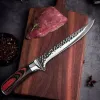 Knivar rostfritt stål boning kniv grillkniv hög kol slaktkniv japansk kök kniv trähandtag kött klyver