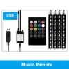 Upgrade Car LED RGB Atmosphere Strip Light Remote Voice Control Interior Styling Decorative RGB LED Dynamic Ambient Strip Light 12V