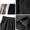 Hommes Casual Shorts Soft Cordon Mâle Été Respirant Courir Pantalon Longueur Genou Oversize Solide Baggy Poche-pantalon Hombre T2nm #