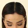 Grampos de cabelo Barrettes Qiamni Bohemian Colorf Flor Correntes Cabeça Acessórios Decoração Penteados Headpiece Jóias Para Mulheres Bar Tiara Otduq