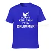 Women's T Shirts Drummer Keep Calm Funny Drumming Gift Musician Bands Men Shirt Women Tops Tees Female Casual T-shirts