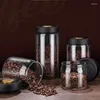 Storage Bottles Canister Vacuum Sealed Jug Food Coffee Beans Glass Airtight Grains Candy Keep Fresh Jar Kitchen Accessories