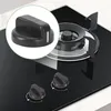 Väggklockor 6 st kök Black Plastic Gas Spise Cooker Control Knobs