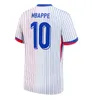 Maillots de Football Soccer Jerseys 프랑스 벤제마 Mbappe Griezmann Pogba 2024 Francia 남자 아이들 Kimpembe Fekir Maillot 여자 셔츠 Hommes Jersys