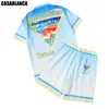 2024 Ny stil Casablancas skjortor Set Luxury Mens Shirts Casablanca Summer Casual Shirt Silk Outdoor Hateble Designer Shirt Casablanc Shirts