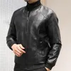 Jaqueta de beisebol de inverno masculina elegante quente confortável outono masculino cor sólida Outerwear para tempo frio na moda homens jaqueta j79U #