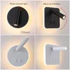 Wall Lamp With Switch 3W Light Backlight 350 Degree Rotation Adjustable El Bedroom Bedside Study Reading Sconce