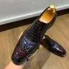Dress Shoes Lanmanxiniu Crocodile Skin Leather Sole Handwork True Men Formal Wendding