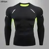 T-shirt de course pour hommes Gym Fitn Jogging T-shirt Basketball Football Match Ball Sports Jersey MMA Boxing Tight Sportswear I0hA #