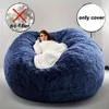 1pc Cozy Comfortable Sofa Bean Bag Chair Cover with Soft and Fluffy Texture for Living Room Office Home Decor (filling Not Included)
