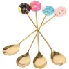 Spoons 4Pcs Long Handle Stirring Spoon Cocktail Stainless Steel Mixing For Chocolate