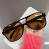 Sonnenbrillen-Trends, Piloten-Sonnenbrille, Damen-Retro-Markendesigner, Doppelsteg-Sonnenbrille, extra große braune Damen-Brille J240328