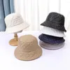 Basker Flat Top Fisherman Hat Stylish Women's With Wide Brim Soft Square Mönster Sunshade för höstvinter damer