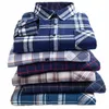 2022 Lg manica Regular Fit casa nuova primavera autunno 100% Cott Plaid Camicie da uomo casual per uomo vestiti Plus Size O83g #