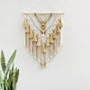 Tapissries 2024 Nordic Tassel Hand Woven Tapestry Wall Hanging Bohemian For Home Homestay Room Gift Bakgrund Dekoration