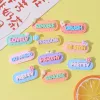 Miniatury 100pcs kawaii flatback żywica lette Cabochon DIY Hair Bak Jewel CELEFOLD Dekoracja akcesoria do scrapbookingu