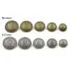 Accessories 100 Pcs/lot Antique Sier Copper Metal Button Retro Jeans Coat Jacket Button Clothes Decorative Accessories