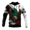 Nieuwe Mexico Eagle 3D Print Hoodies Mannen Vlag Patroon Sweatshirts Herfst Streetwear Fi Tops Y2k Lg Mouw Oversize Kleding Q3Wj #