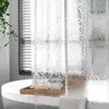 Limpar seixo cortina de chuveiro transparente à prova dwaterproof água geométrica peva banho cortinas forro para banheiro banheira capa banho moderno 240328