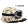 Retro angled goggles motorcycle tactical helmet