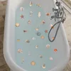 Tappetini da bagno 6 fogli Decor Adesivi per vasca da bagno Pavimento Ornamento antiscivolo Decalcomania impermeabile Accessori da bagno per bambini Bambino