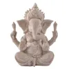 Sculpturen Bronskleur Lord Ganesha Standbeeld Boeddha Ornamenten Olifant Hindoe God Sculptuur Beeldjes Thuiskantoor Decoratie Boeddhabeelden