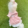 Vêtements pour chiens printemps été robe chemise jupe chat Yorkshire poméranien Shih Tzu caniche maltais Bichon Schnauzer vêtements chiot vêtements