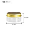 Bottiglie di stoccaggio 80ml Cura della pelle Maschera facciale Barattoli Coperchio in plastica Tappo in alluminio Contenitore per trucco Bottiglia vuota a bocca larga Vasi per crema cosmetica in PET