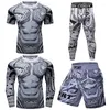 Survêtements pour hommes Hommes Spadenx Muscle Manches longues Rashguard T-shirts Lutte Arts martiaux Pantalons Cody Lundin MMA Vêtements Running Compression