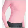 Lu Align It All Women's Takes T-Shirt côtelé Slim élastique sport chemises à manches longues femmes séchage rapide course Fitness T-shirt Top Lemon Sports 2024