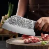 Butcher Knife 7.8 Inch Wide Blade Handmade Forged High Carbon Steel Chef Knife Notsticky Cleaver Sliced Vegetable Kitchen Knivse