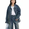 Chic Ven Femmes Denim Vestes Nouveau Vintage Open Line Denim Manteau Streetwear Femme Pardessus Vêtements Printemps Automne 2023 N5oq #