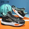 Chaussures de basket-ball d'automne en cuir imprimé de haute qualité pour hommes, baskets antidérapantes durables, tendance pour jeunes, chaussures de course