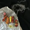 Ожерелья с подвесками, забавное ожерелье с жареной куриной ножкой для женщин, смоляное мини-милое ожерелье с имитацией барбекю и еды, ювелирные изделия для девочек Elle22295I