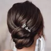 Barrettes à cheveux 3 pièces/ensemble épingles à perles cristal strass accessoires de mariée feuilles de mariée épingles à cheveux fleur bâtons livraison directe bijou Otmon