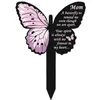 Garden Decorations Memorial Acrylic Grave Markers Cemetery Stake Plaque Decoration For Outdoors Yard