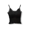 Camisoles Tanks fêmeas de tanque de tanque tampo tops meninas de verão push lingerie de tubo preto