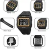 Zegarek na rękę Skmei Electric Watch Square Square Frame Dopasowanie Kolor Duża cyfrowa wyświetlacz podwójny czas stop czasowy 2186