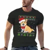 Weihnachten Corgi Ugly Sweater T-Shirt Ebene koreanische FI Sommerkleidung Männer T-Shirts e8Cw #