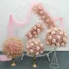 Decorative Flowers Pink Baby's Breath Rose Wedding Flower Row Background Ball Window Decoration Props