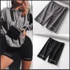 Zomer Biker Shorts Vrouwen Elastische Taille Skinny Fitn Koreaanse Casual Brief Print Zwarte Shorts Pantales Zwart N0AA #