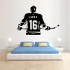 Autocollants modernes de choix de glace, nom et maillot de Hockey, décalcomanies en vinyle, nom personnalisé, décor mural de Hockey, numéro G110