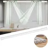 Rideaux de douche 1pc multi-usages à ressort extensible extensible net voile tension rideau rail tiges de poteau