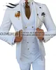 New Beige Men's 3 Vace Suit Suital Busin Notch Lapel Slim Fit Tuxedos Best Man Blazer for WeddingBlazer+Vest+Pants 45nv#